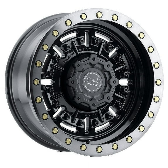 Black Rhino Aluminum Rim ABRAMS 20X9.5in Gloss Gun Black with Machined Dark Tint Finish, 2095ABR126114B76