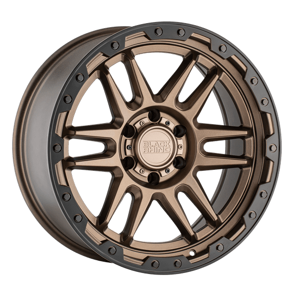 Black Rhino Apache 17X8.5 6X139.7 -18Et 112.1Cb Matte Bronze W/ Black Ring & Black Bolts Wheel