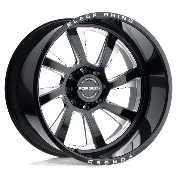 Black Rhino Cast Aluminum Rim BRBLR 22X14 8X6.5 G-BLK-MILL -76MM, 2214BLR-68165B22L