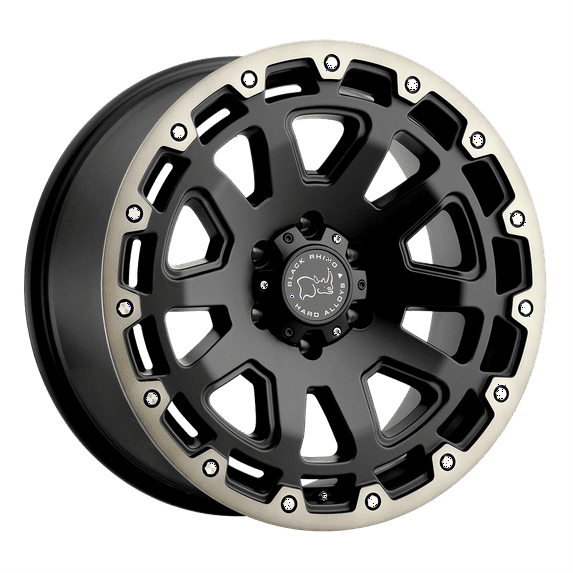 Black Rhino Cast Aluminum Rim BRRAZ 20X9 6X135 M-BLK-MCH-DDTLP 12MM, 2090RAZ126135M87