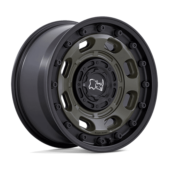 Black Rhino Cast Aluminum Wheel BR007 16x8 6x120/5.5 OD-GRN-BLK-LP -10mm, BR007EB16807810N