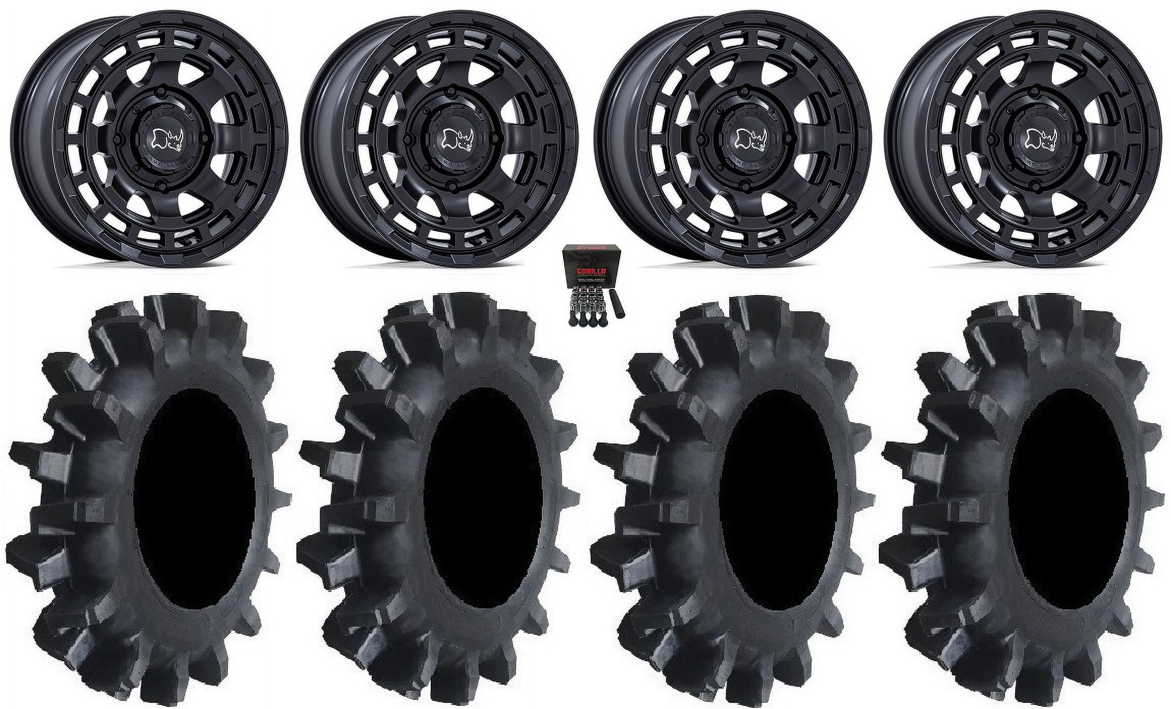 Black Rhino Chamber 14 Wheels Bk 30 Interforce Ii Tires Yamaha Viking Wolverine Yxz1000r