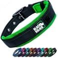 thumbnail image 1 of Black Rhino - The Comfort Collar Ultra Soft Neoprene PADDED DOG COLLAR for All Breeds - Heavy Duty Adjustable Reflective Weatherproof (Medium, Green/Bl), 1 of 3