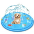 Black Rhino Dog Splash Pad Inflatable Sprinkler Pad Fun Outdoor Dog