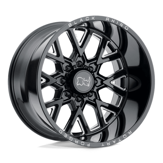 Black Rhino Flow Formed Aluminum Rim BRGRM 20X9.5 8X170 G-BLK-MILL 12MM, 2095GRM128170B25