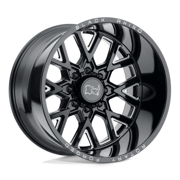 Black Rhino Flow Formed Aluminum Rim BRGRM 20X9.5 8X180 G-BLK-MILL 12MM, 2095GRM128180B25