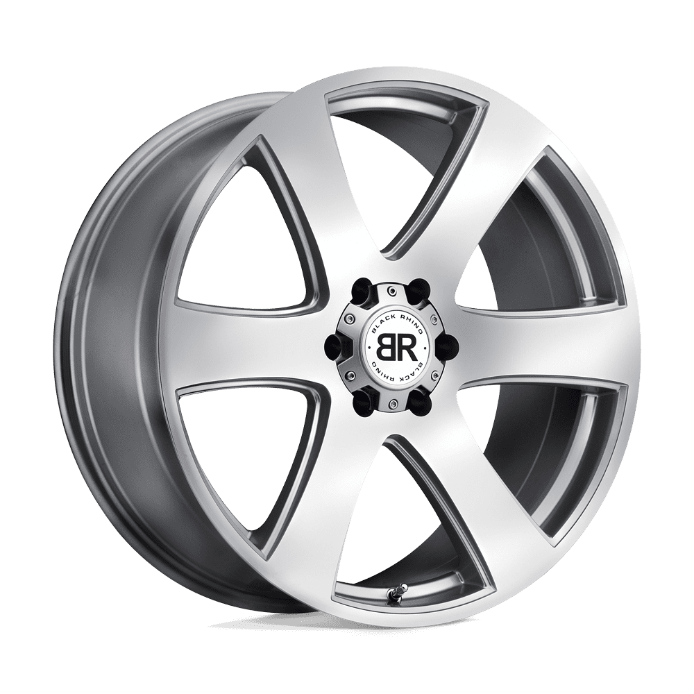 Black Rhino Haka 20X8.5 6X139.7 45Et 71.5Cb Silver W/ Machine Face ...