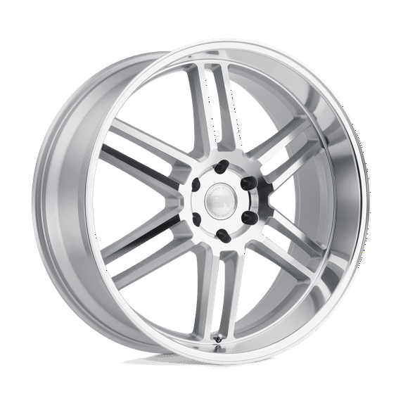 Black Rhino Katavi 22X10 5X114.3 30Et 71.5Cb Silver W/ Mirror-Cut Face Wheel