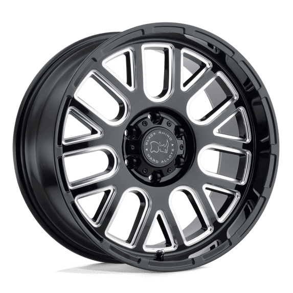 1 Black Rhino Hard Alloys 20x9.5 6x139.70 +6 PISMO GLOSS BLACK W/ MILLED SPOKES Wheel Rim