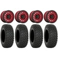 thumbnail image 1 of Black Rhino Parker 14" Wheels Red 28" RT320 Tires Can-Am Commander Maverick Renegade Outlander Defender, 1 of 4