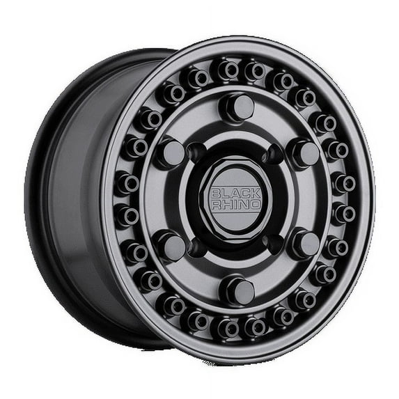 Black Rhino Powersports Aluminum Rim ARMORY UTV 14X7in GUN BLACK Finish, 1470ARY514156G32