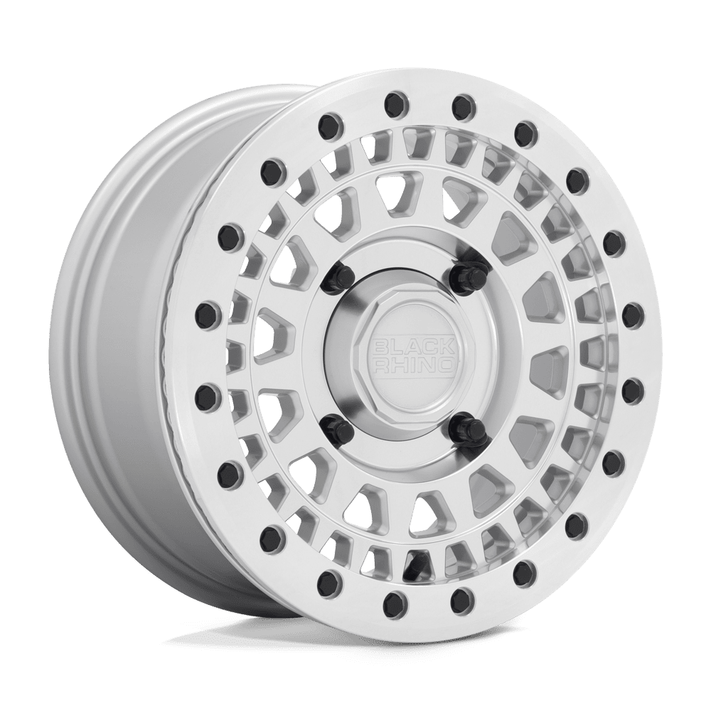 Black Rhino Powersports Cast Aluminum Rim BLPKB 14X7 4X110 SLV-MIR-FC 36MM, 1470PKB364110S82