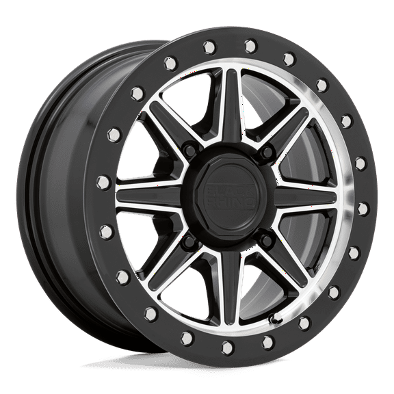 Black Rhino Powersports Cast Aluminum Rim BLWEB 14X7 4X156 G-BLK-MACH 51MM, 1470WEB514156F32