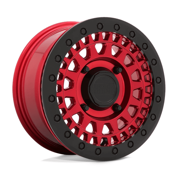 Black Rhino Powersports Cast Aluminum Wheel BUPKB 15x7 4x110 C-RED-BLK-RG 51mm, 1570PKB514110R82