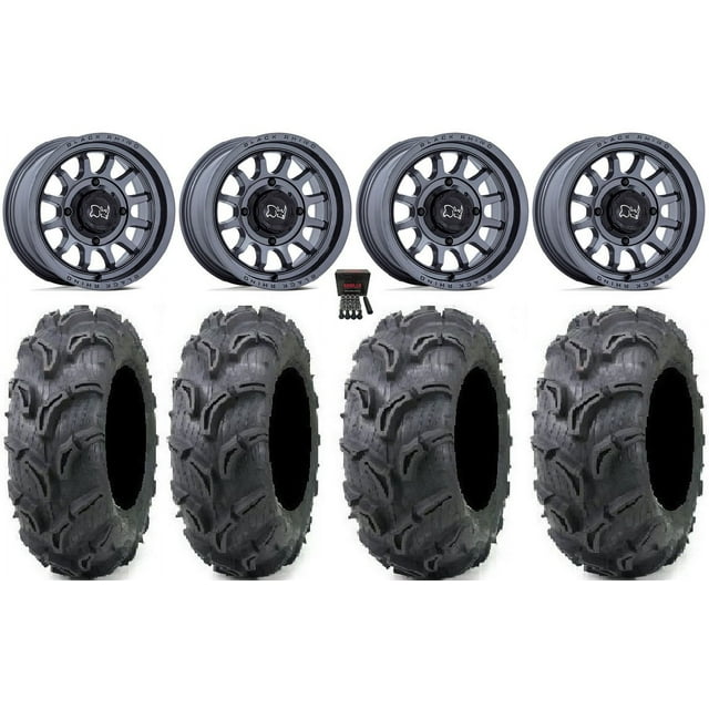 Black Rhino Rapid 14" Wheels Gm 26" Zilla Tires CanAm Commander