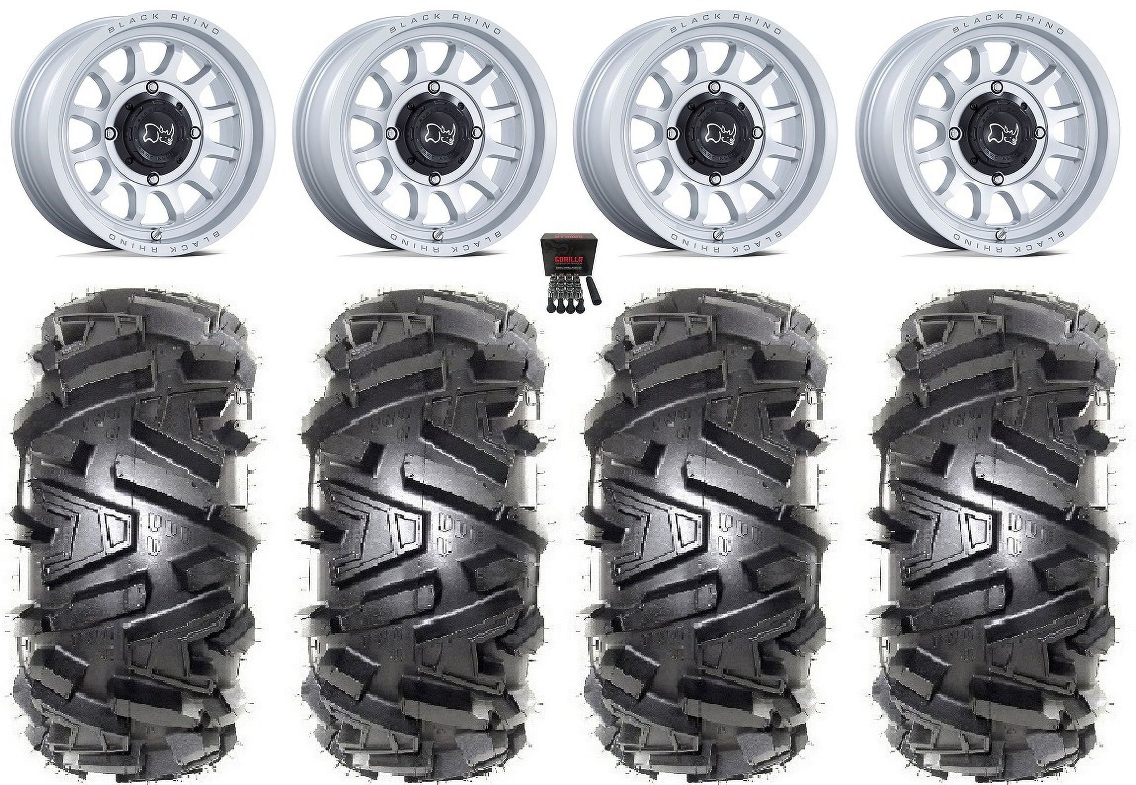 Black Rhino Rapid 15" Wheels Si 28" Moto MTC Tires CanAm Maverick X3