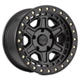thumbnail image 1 of Black Rhino Reno 17X8.5 6X139.7 False 71.5Cb Matte Black W/ Brass Bolts Wheel, 1 of 3