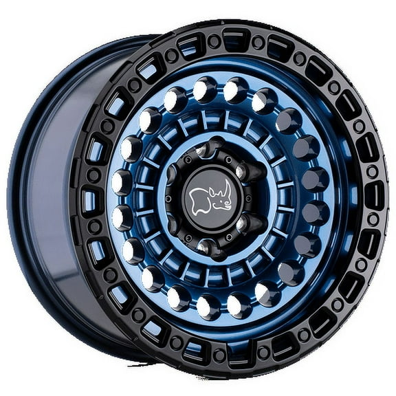 Black Rhino Sentinel 20X9.5 6X114.3 12Et 112.1Cb Cobalt Blue W/ Black Ring Wheel