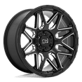 thumbnail image 1 of Black Rhino Shockwave 20X12 8X170 -44Et 78.1Cb Gloss Black With Milled Spokes Wheel, 1 of 3