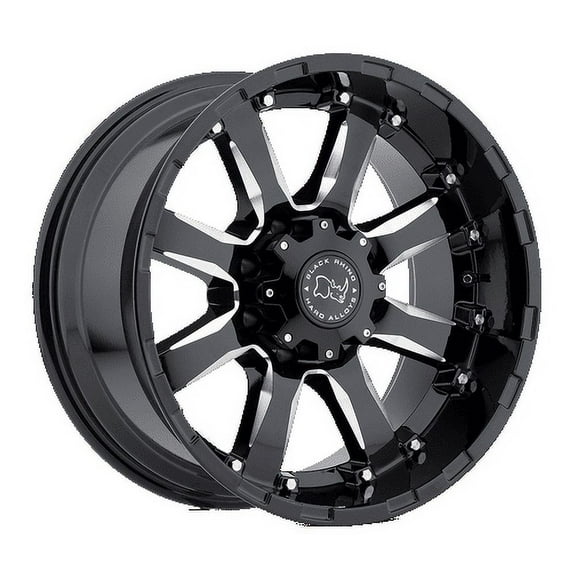 Black Rhino Sierra 17X9 6X139.7 -12Et 122.4Cb Gloss Black W/ Milled Spokes Wheel