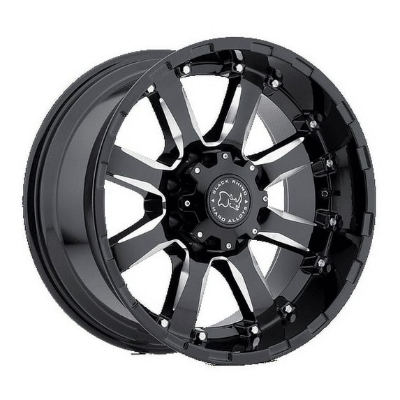 Black Rhino Sierra 22X10 6X135 0Et 125.1Cb Gloss Black W/ Milled Spokes Wheel