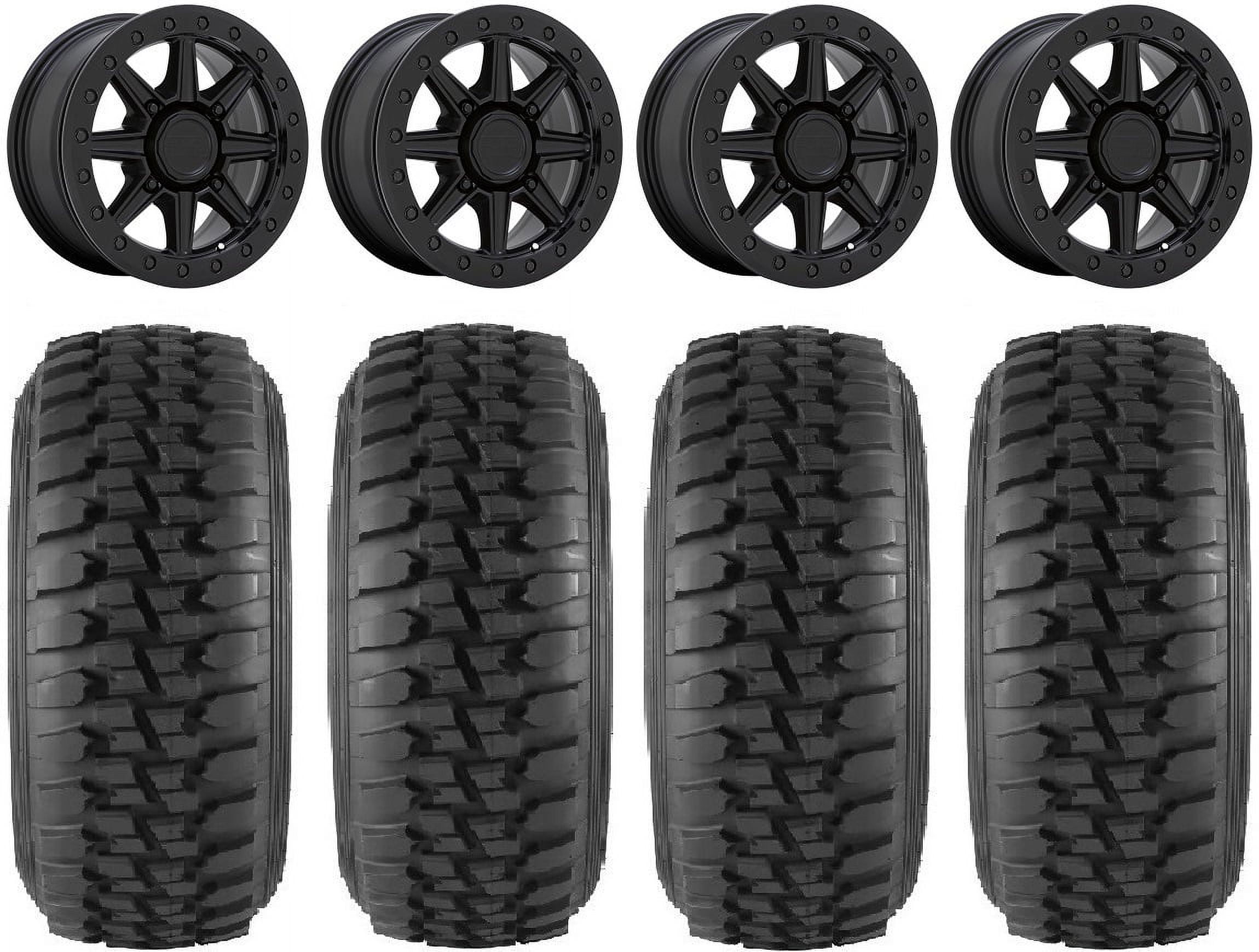 Black Rhino b Bdlk 15" Wheels Bk 33" DS Soft Tires CanAm Commander