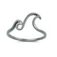 thumbnail image 1 of Black Rhodium Plated Sterling Silver Double Waves Ring, 1 of 3