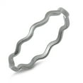 thumbnail image 1 of Black Rhodium Plated Sterling Silver Wavy Stackable Ring Size 8, 1 of 3