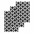 thumbnail image 1 of Black Rhombus Kitchen Dish Towels for Drying Dishes Set of 3, Retro Abstract Geometric Pattern Waffle Weave Microfiber Hand Tea Bathroom Towels Quick Dry & Absorbent Towel 15.7x23.6, 1 of 7