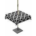 thumbnail image 1 of Black Rhombus Outdoor Tablecloth - 54x54 Inch Square Dining Table Cover, Retro Abstract Geometric Pattern Waterproof Outdoor Table Cloth with Umbrella Hole & Zipper for Picnic/Patio/Party, 1 of 7