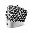 thumbnail image 1 of Black Rhombus Small Toaster Cover 2 Slice, Kitchen Appliance Covers, Retro Abstract Geometric Pattern Toaster Oven Cover with Loop, Bread Machine Cover Polyester Dust Cover Protection, 1 of 4