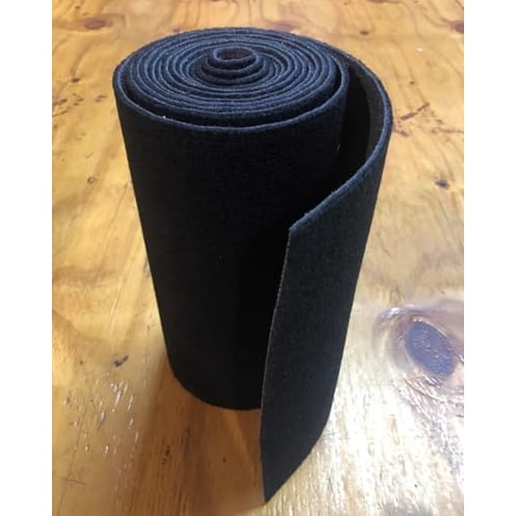 Black Ribbed Bunk Carpet/Marine Boat Trailer Runners/Outdoor - 12" x 50'$$Watercraft