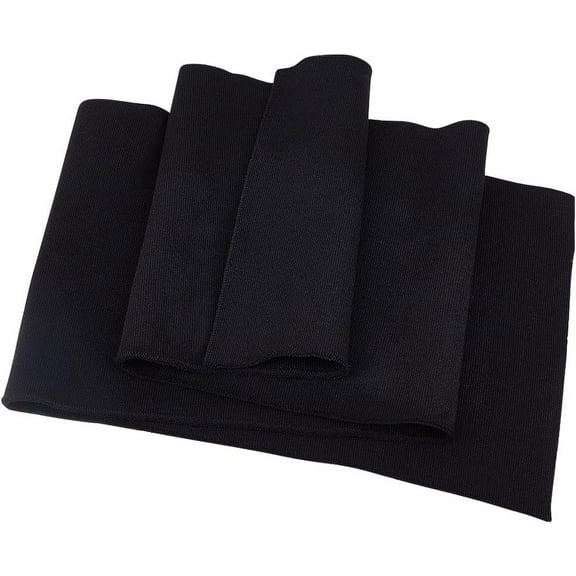 Black Ribbing Knit Fabric 39.3x7.87 inch Collar NeckBands Trim Material for Waistband Neckband Cuffs Jacket Extension Sewing 1.4mm Thick for DIY
