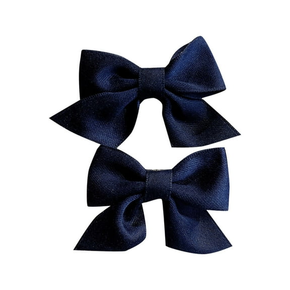 Black Ribbon Hair Bows Clips for Girls: Stylish, Non-Grip, and for Everyday Use