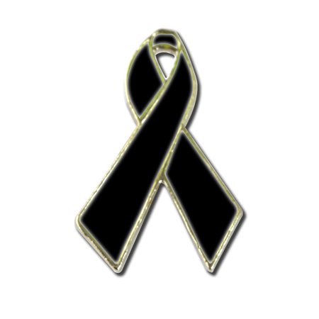 Black Ribbon Lapel Pin