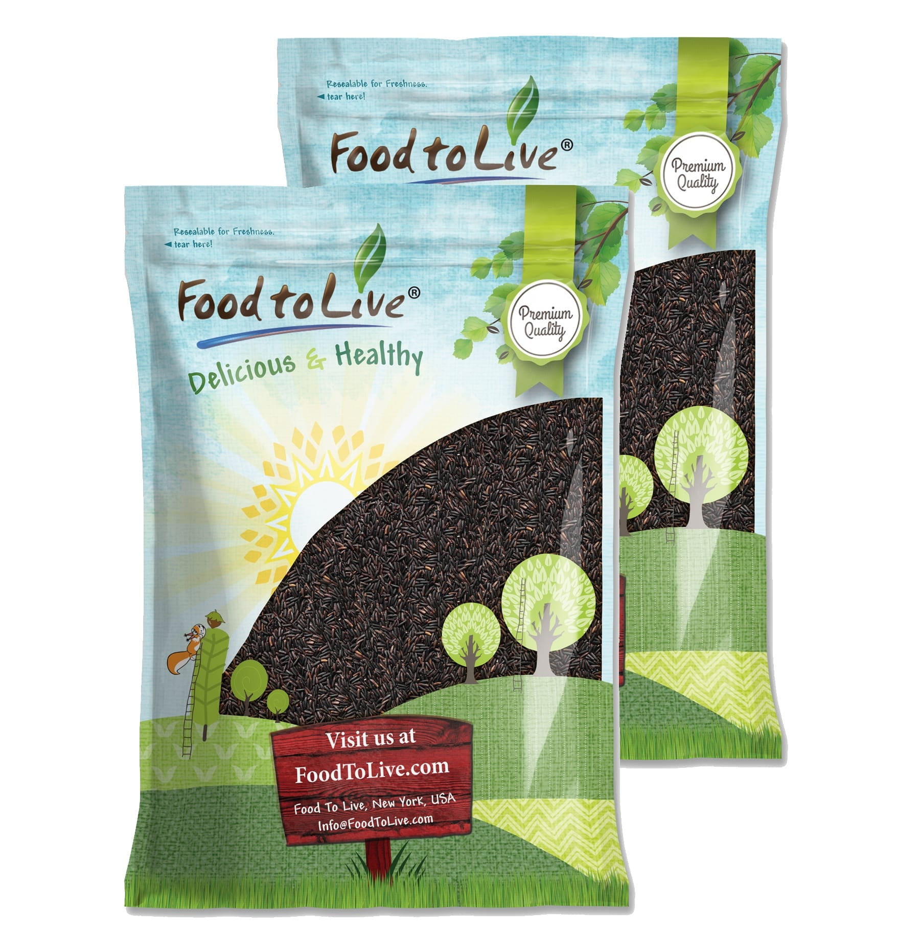 Black Rice, 24 Pounds — Kosher, Raw, Vegan — by Food to Live