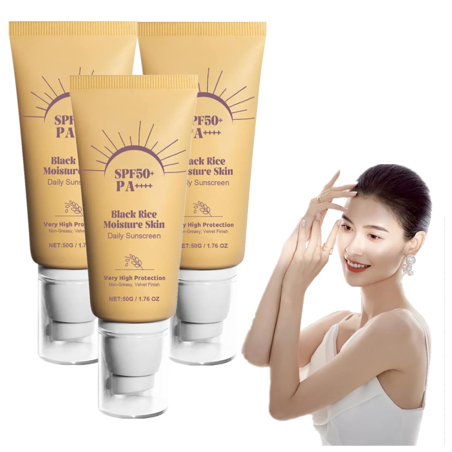 Black Rice Moisture Airyfit Daily Sunscreen Relief Sun SPF 50 PA