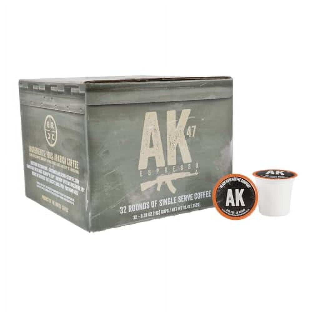 Black Rifle Coffee Company AK Espresso, Medium Roast Coffee Pods, 32