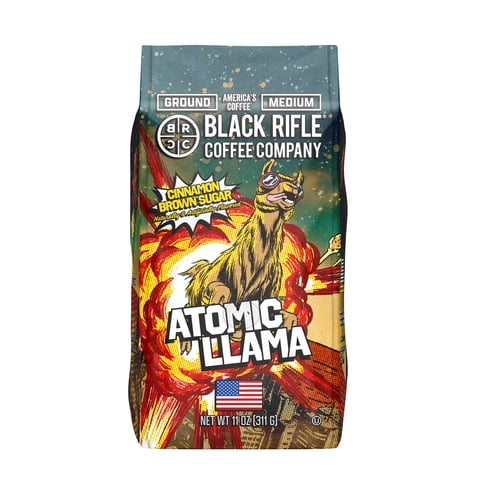 Black Rifle Coffee Company Atomic Llama, Cinnamon Brown Sugar, Medium Roast, Ground Coffee 11oz