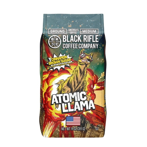 Black Rifle Coffee Company Atomic Llama, Cinnamon Brown Sugar, Medium Roast, Ground Coffee 11oz