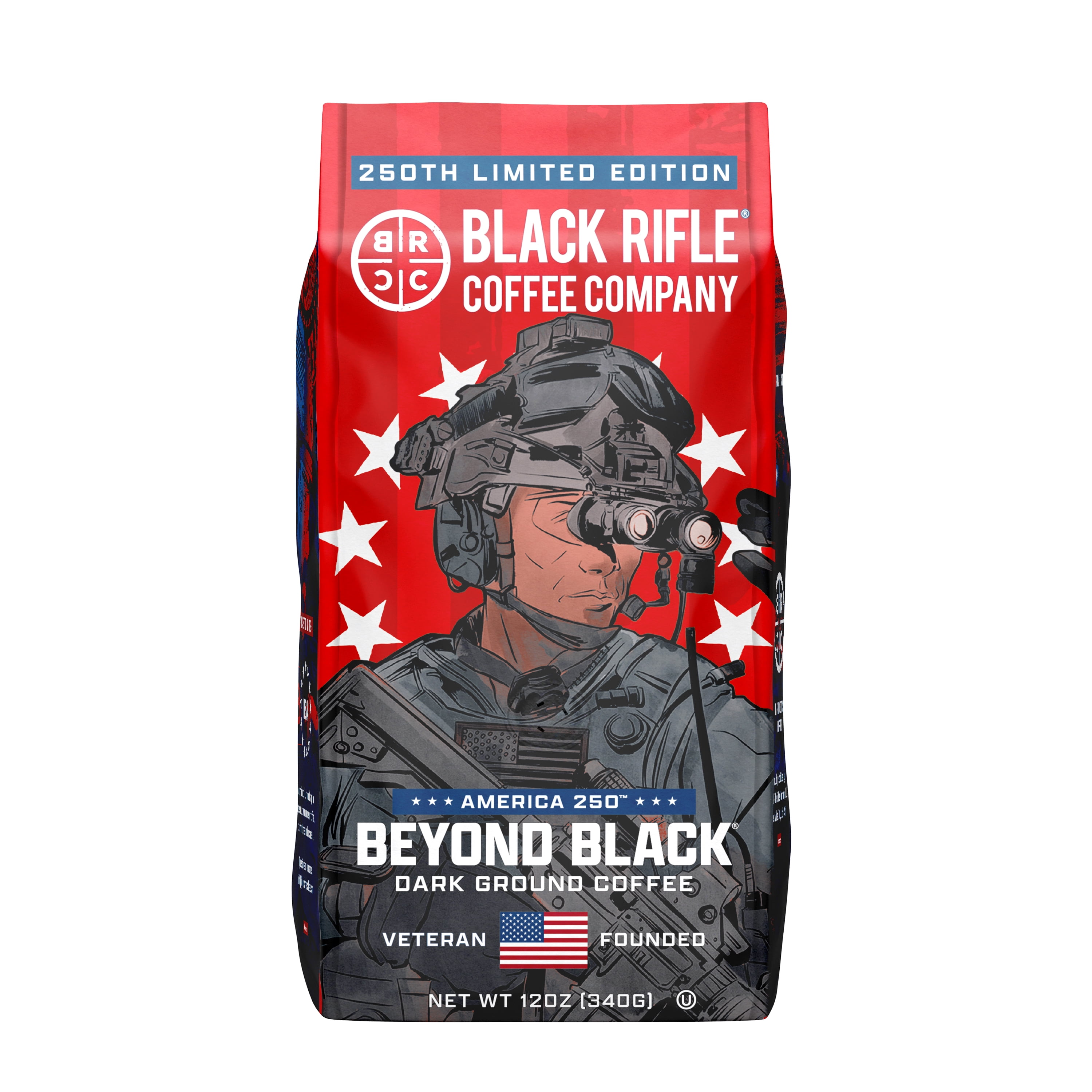 Black Rifle Coffee Company Coffee, Ground, Dark, Beyond Black 12 oz