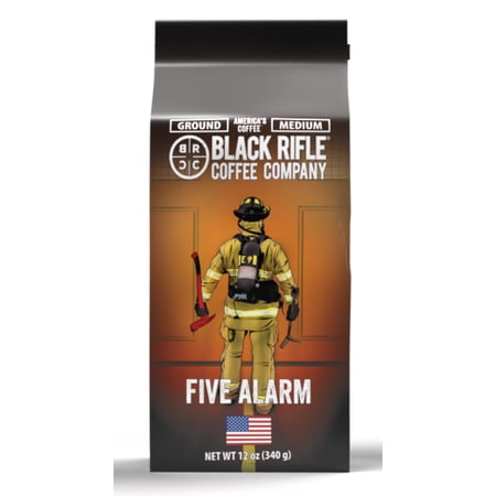 Black Rifle Coffee Company Five Alarm Ground Coffee, Medium Roast, 12 oz
