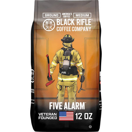 Black Rifle Coffee Company Five Alarm Ground Coffee, Medium Roast, 12 oz