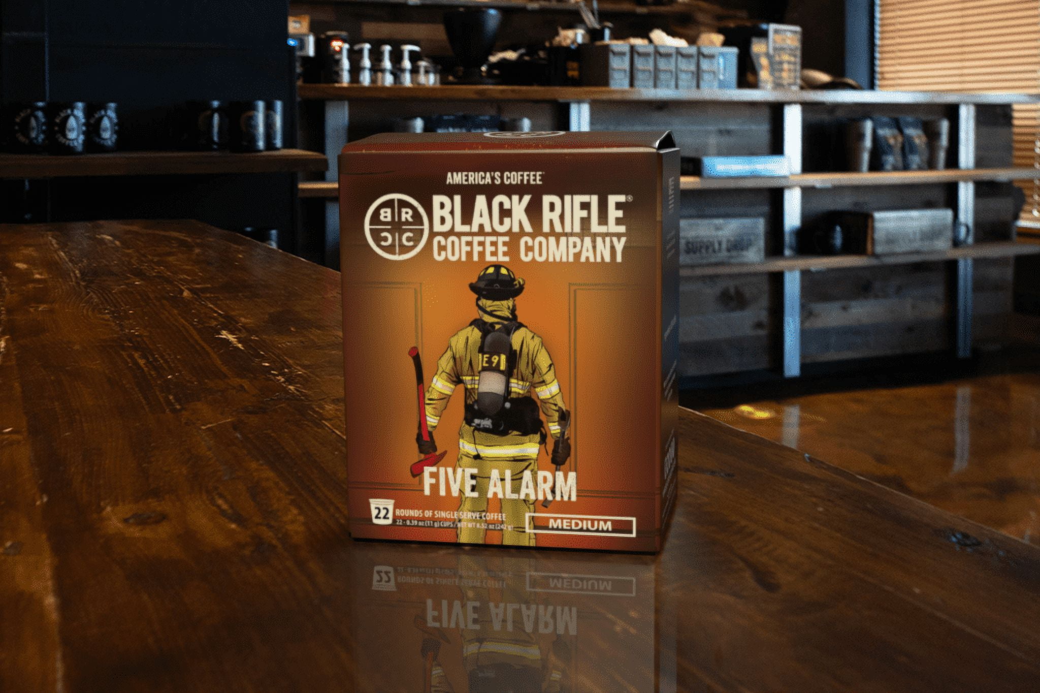 Black Rifle Coffee Company Five Alarm K-Cup Pods, Medium Roast, 22 Ct