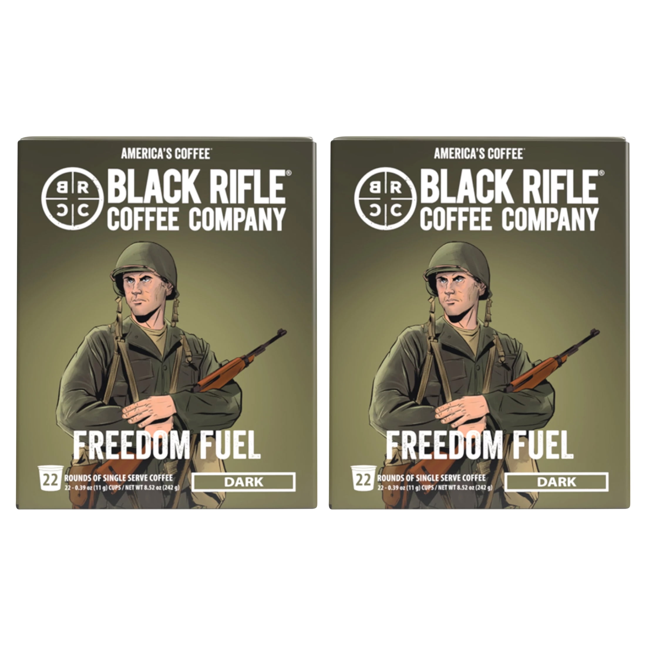 (2 pack) Black Rifle Coffee Company Freedom Fuel KCup Pods, Dark Roast