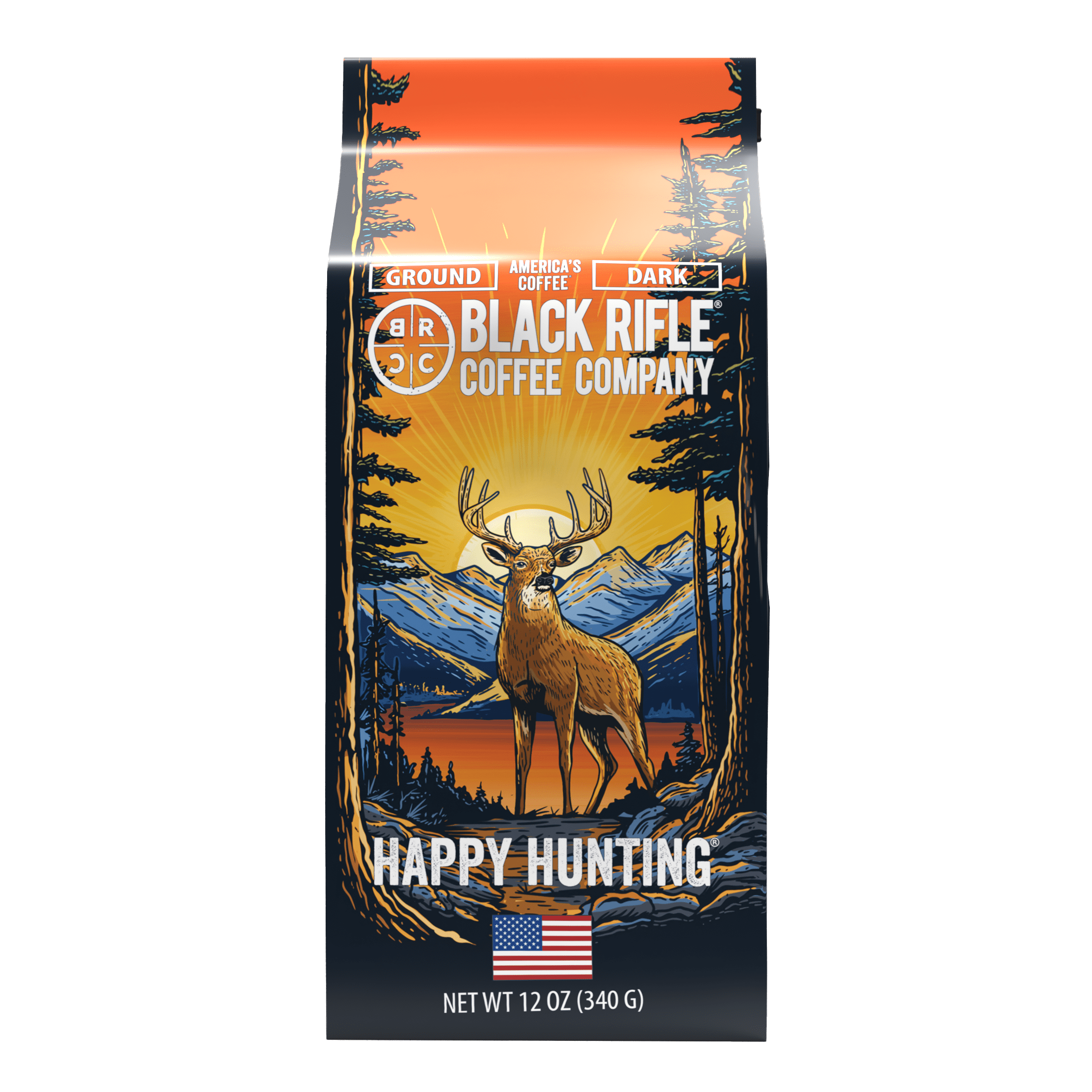Black Rifle Coffee Company Happy Hunting, Dark Roast, Ground Coffee, 12 oz