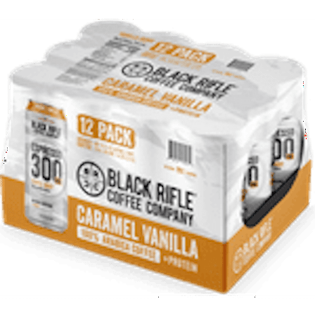 Black Rifle Coffee Company Iced Espresso Triple Shot, Caramel Vanilla, 15oz, Can, 12 Pk