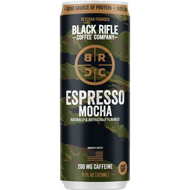 Black Rifle Coffee Company Iced Flavored Espresso Mocha, Ready to Drink for Instant Energy, 11oz, Can
