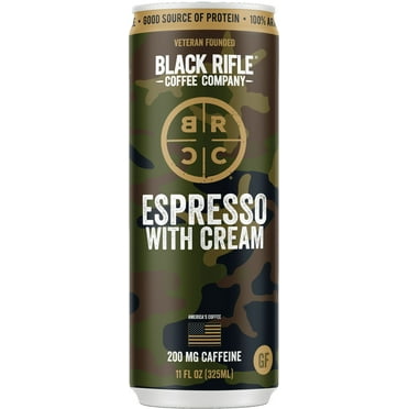 Black Rifle Coffee Company Iced Flavored Espresso with Cream, Ready to Drink for Instant Energy, 11oz, Can