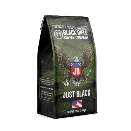Black Rifle Coffee Company Just Black, Medium Roast, Ground Coffee,12 oz